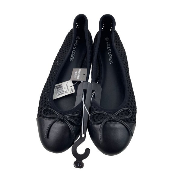 Falls Creek Brenna Womens Size 10M Black Flats w/Memory Foam - Picture 4 of 10